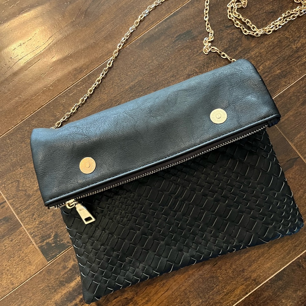 Black Urban Expressions vegan leather clutch
